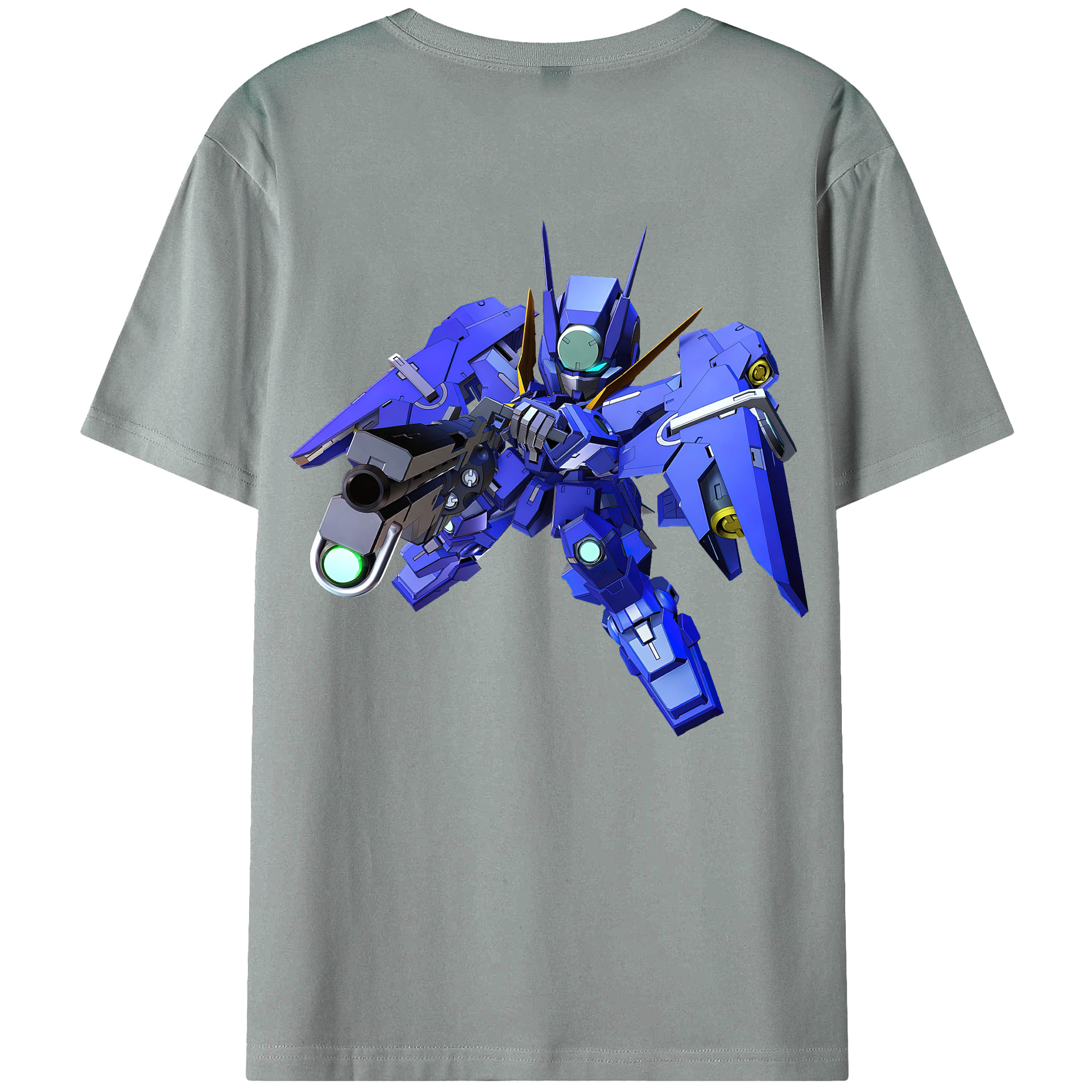 （画像用） 機動戦士ガンダム Mobile Suit Gundam 綿100％ メンズ半袖Tシャツ（バックプリント） 通気性